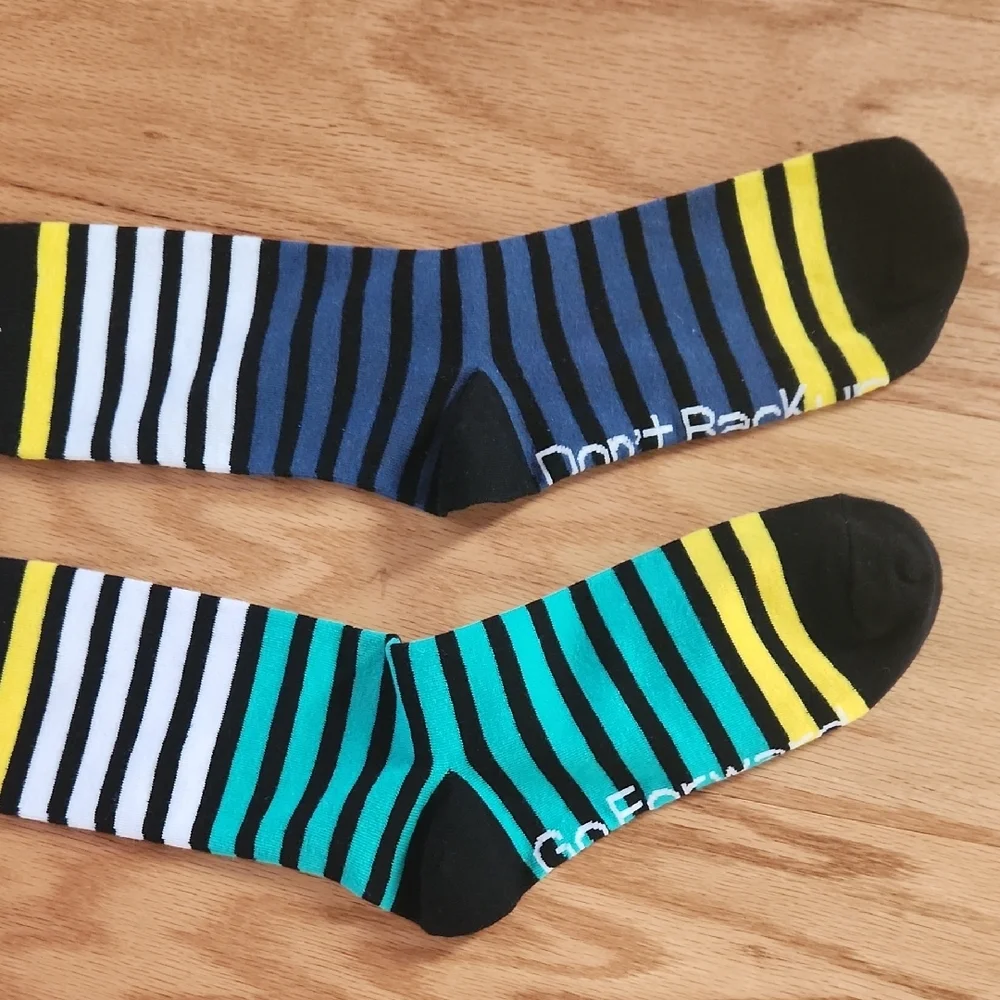 Vibrant Colorful Striped Casual Socks